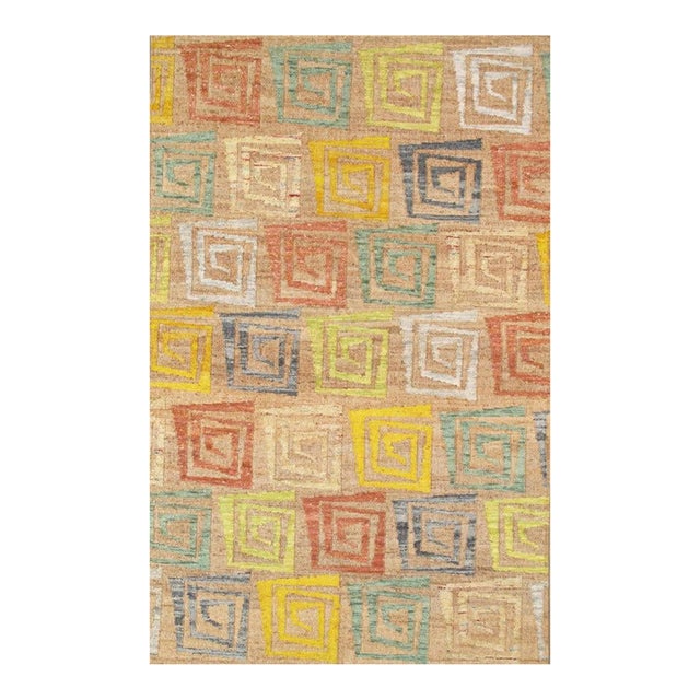 Pasargad Home Modern Camel Area Rug, 5' 0'' X 8' 0'' For Sale