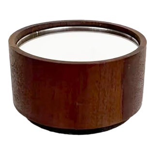 Vintage Walnut Mirror Paperweight For Sale