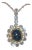 Certified Natural 2.77CTS VS F Diamond Black Opal 18K Solid Gold Pendant Necklace For Sale