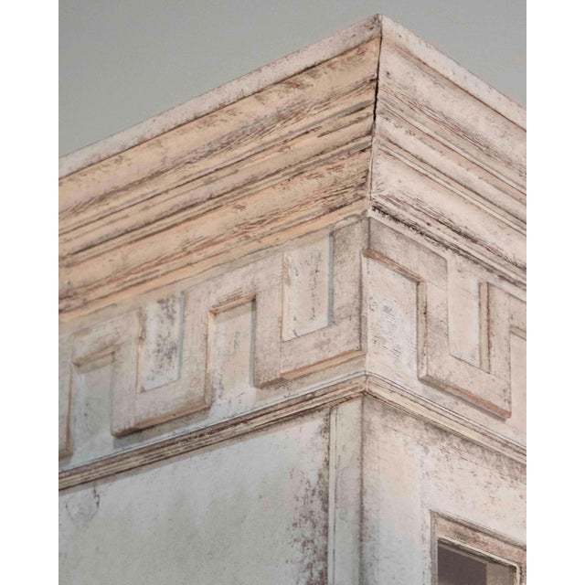 Off-white European two-part vitrine cabinet with fine carvings, circa 1790 For Sale - Image 8 of 17