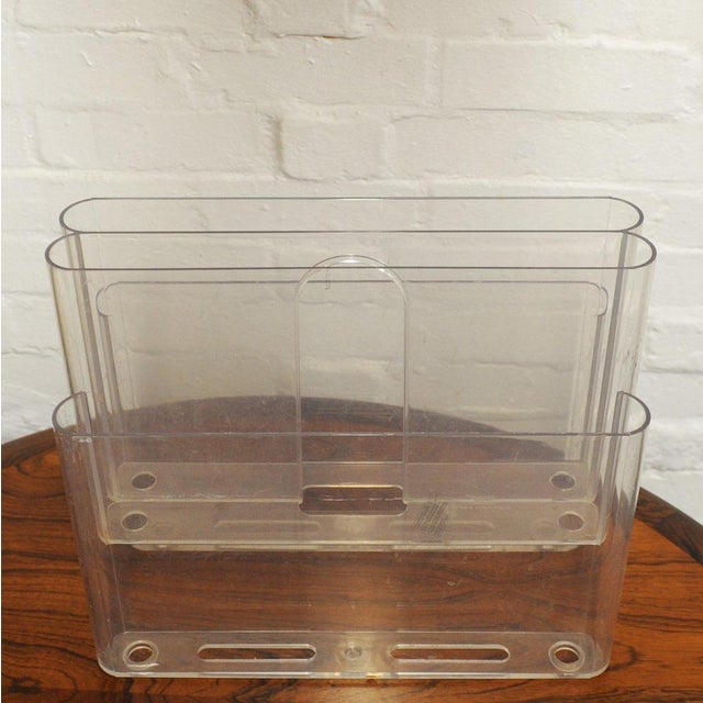 Transparent Magazine Stand by Giotto Stoppino for Kartell, 1990s For Sale - Image 8 of 9