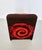 Wood Italian Brown Lounge Chairs with Orange Red Spiral Motifs, 1970s, Set of 4 For Sale - Image 7 of 15
