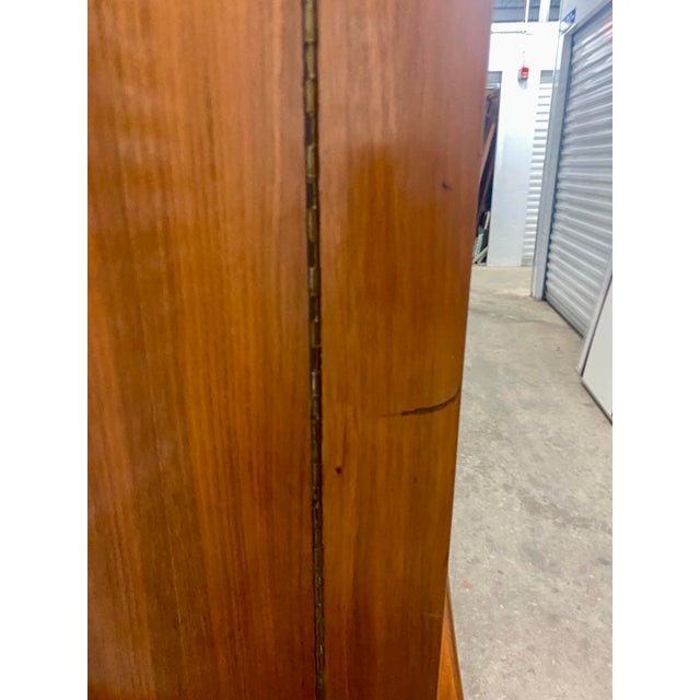 Wood 60s Mid-Century Modern Walnut Curved Highboy Dresser by Young Manufacturing . For Sale - Image 7 of 12