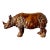 Vintage 60s Italian Glazed Ceramic Rhino For Sale
