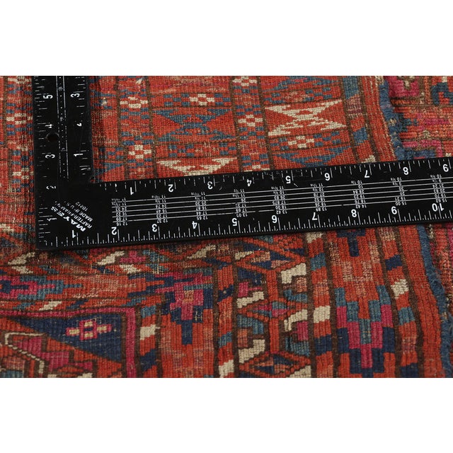 1890's Antique Turkoman Tekke Rug - 03'06 X 04'03 For Sale In Dallas - Image 6 of 9