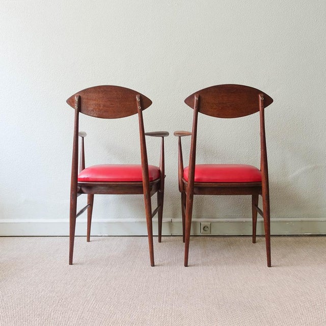 Set of Vintage Portuguese Armchairs in Sucupira Wood, 1950s For Sale - Image 6 of 18
