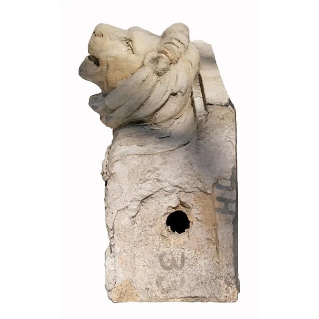 Traditional Antique Terra Cotta Brick - Roaring Lion Head For Sale - Image 3 of 10