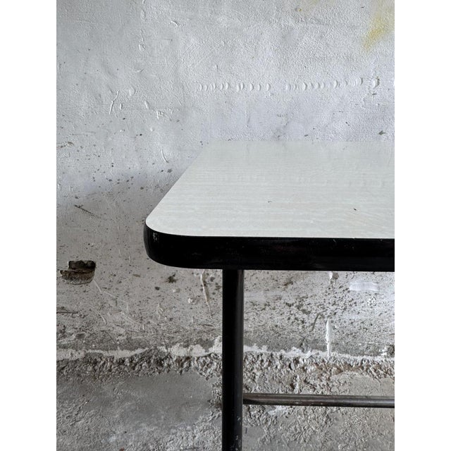 1950s Mid-Century Modern Industrial Desk with Two Drawers, 1950s For Sale - Image 5 of 9