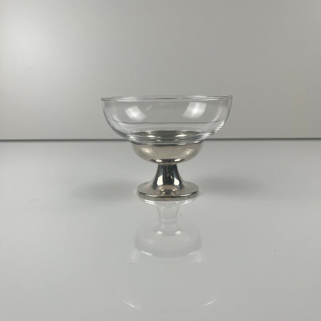 Metal Vintage Dessert Cups in Glass and Metal, 1960s, Set of 10 For Sale - Image 7 of 13