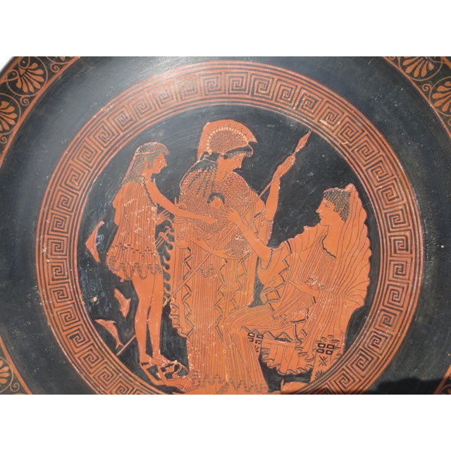 Ceramic Greek Studio Plate of Thesus in the Realm of Ampfilicites Late 20th For Sale - Image 7 of 9