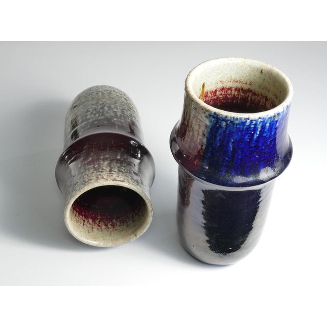 Ceramic Scandinavian Modern Ceramic Vases by Sylvia Leuchovius for Rörstrand, 1976, Set of 2 For Sale - Image 7 of 18