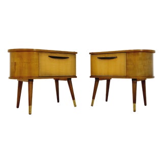Mid-Century German Bedside Tables from Wk Möbel, 1960s, Set of 2 For Sale