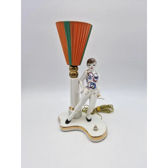 Polish Ceramic Bedside Lamp, 1950s For Sale - Image 11 of 11