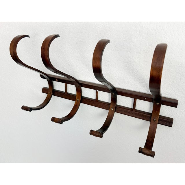 Vintage Thonet Style Bentwood Wall Hooks For Sale In Sacramento - Image 6 of 11