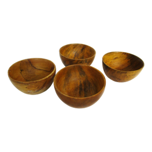 Mid 20th Century 4 David Auld Handcrafted Organic Mango Wood Bowls Haiti
