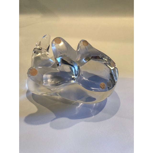 Transparent Vintage French Lalique Crystal Glass Polar Bear For Sale - Image 8 of 10