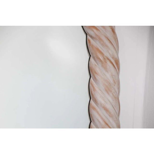 White Washed Out Wood Arched French Wall Mirror For Sale - Image 12 of 13