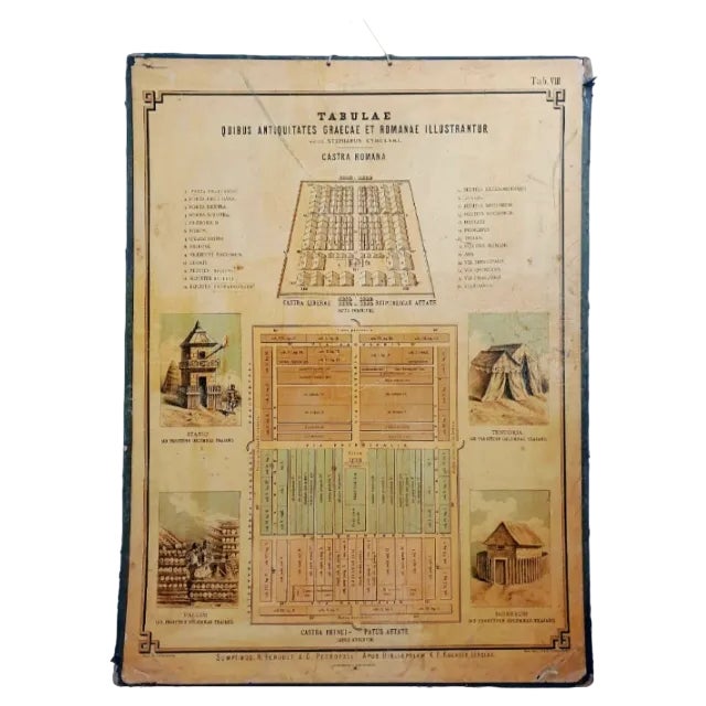 Camp Romana tab.viii Tablet, 1893, Collotype Print For Sale