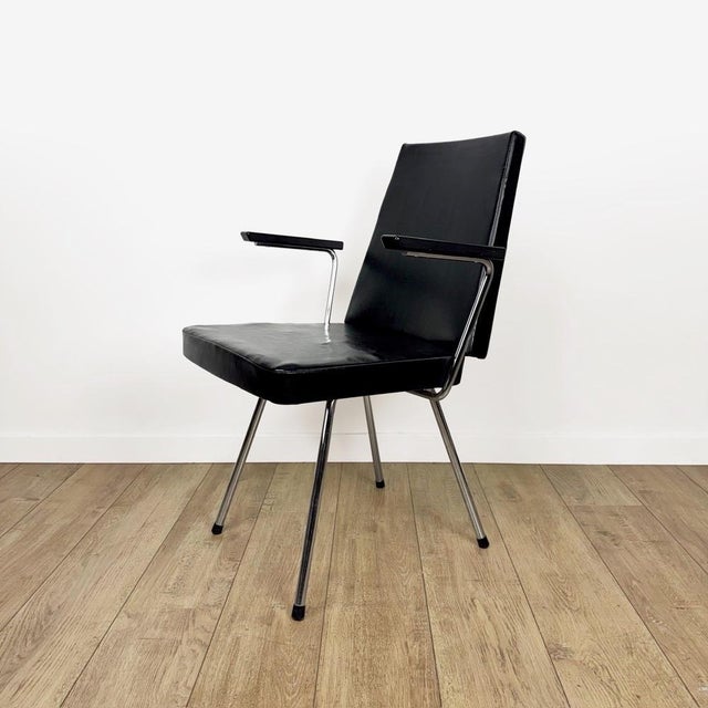 Black Vinyl Armchair by Wim Rietveld, 1950s For Sale - Image 13 of 13