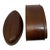 Antique English Figured Walnut Wood Oval Storage Box with Boat-Shaped Domed Lid &amp; Applied Moldings Made in England c....