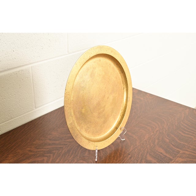 Tiffany Studios Tiffany Studios New York Bronze Doré Large Charger Plate or Tray For Sale - Image 4 of 11