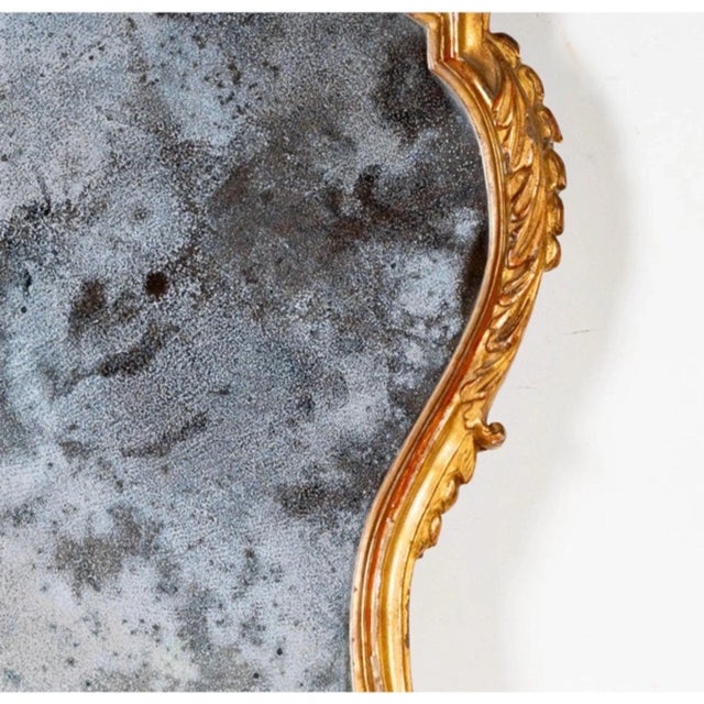 Italian Giltwood Cartouche Mirror, 18th Century For Sale In Los Angeles - Image 6 of 10