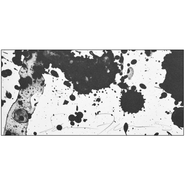 Sam Francis 1973 Silver Field Abstract Black Lithograph Sam Francis For Sale - Image 4 of 5