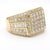 1990s 3 Carat Round & Baguette Diamond 14k Gold Mens Cluster Ring, Size 11 For Sale - Image 4 of 10