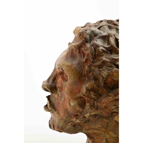 Sirio Pellegrini, Portrait Sculpture, 1960s, Terracotta For Sale - Image 4 of 5