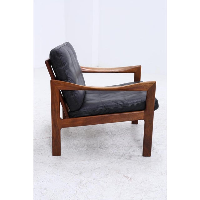 Mid-Century Teak and Leather Armchair by Illum Wikkelsø for Niels Eilersen and Musterring, 1960s For Sale - Image 10 of 13
