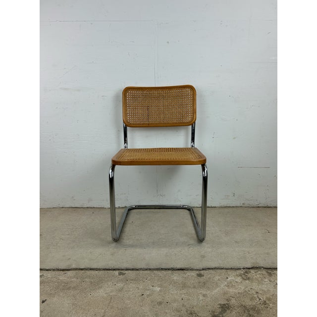 Mid-Century Modern Mid Century Modern Cesca Style Side Chair With Cane Seat & Back For Sale - Image 3 of 12