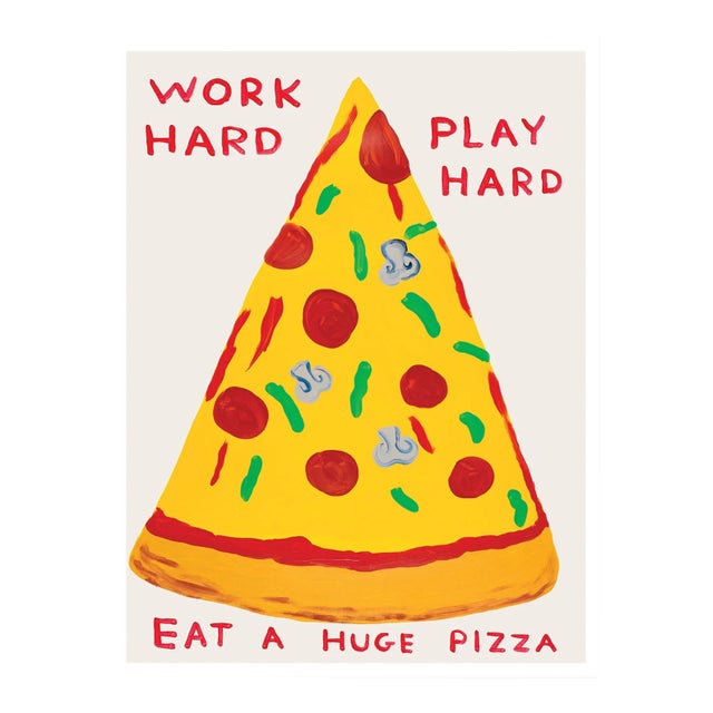 David Shrigley Work Hard Play Hard Poster For Sale
