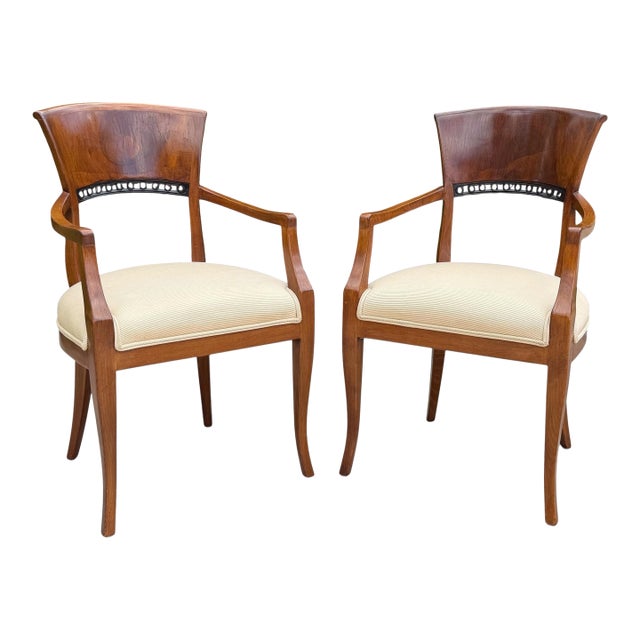 William Switzer Biedermeier Armchairs, Pair For Sale
