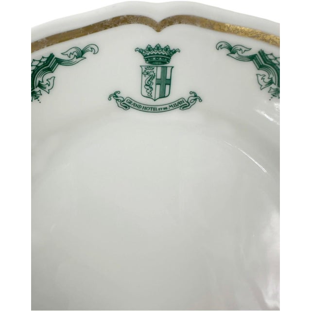 Mid-Century Modern Vintage Grand Hotel Et De Milan Italy Plate 6.5"d For Sale - Image 3 of 12