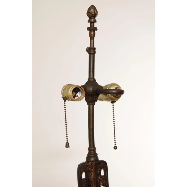 Antique Japanese Cast Bronze Floor Lamp For Sale - Image 4 of 13