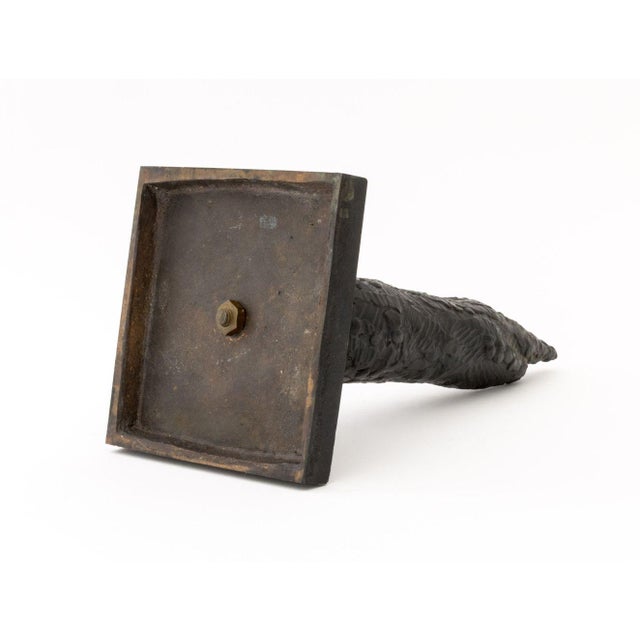 Black Joseph L. Gardella Abstract Black Patinated Bronze Sculpture For Sale - Image 8 of 8