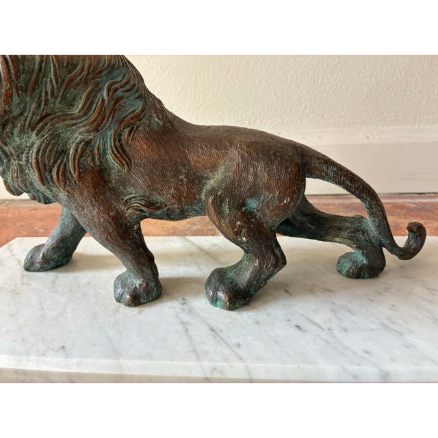 Late 20th Century Statue Bronze Lion For Sale In Miami - Image 6 of 11