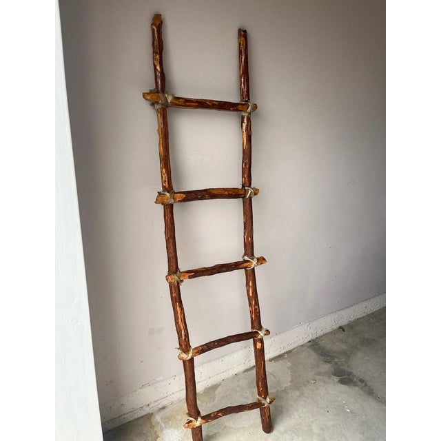 Rustic Pueblo Indian Ladder - Handmade For Sale - Image 3 of 7