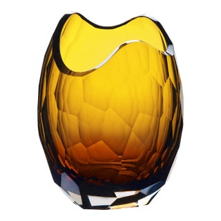 ARTEL Glacier Vase, Amber For Sale