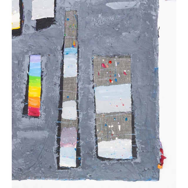 Elfi Schuselka Gray Composition Mixed Media For Sale - Image 4 of 6