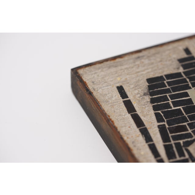 Gray Mid-Century Modern Mosaic Wall Plate by R. Zimmermann for Ritter, 1950s For Sale - Image 8 of 13