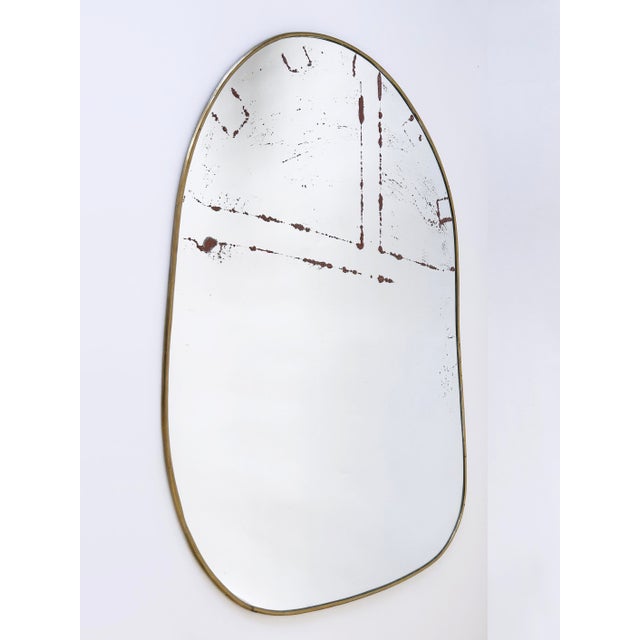 Mid-Century Modern Asymmetric Wall-Mounted Mirror, 1950s For Sale - Image 4 of 18