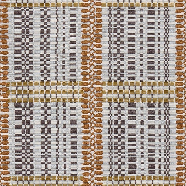 Traditional Schumacher Skyline Plaid Fabric In Bronze For Sale - Image 3 of 5