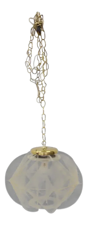 Lucite Fish Line Shade Light Fixture Pendant