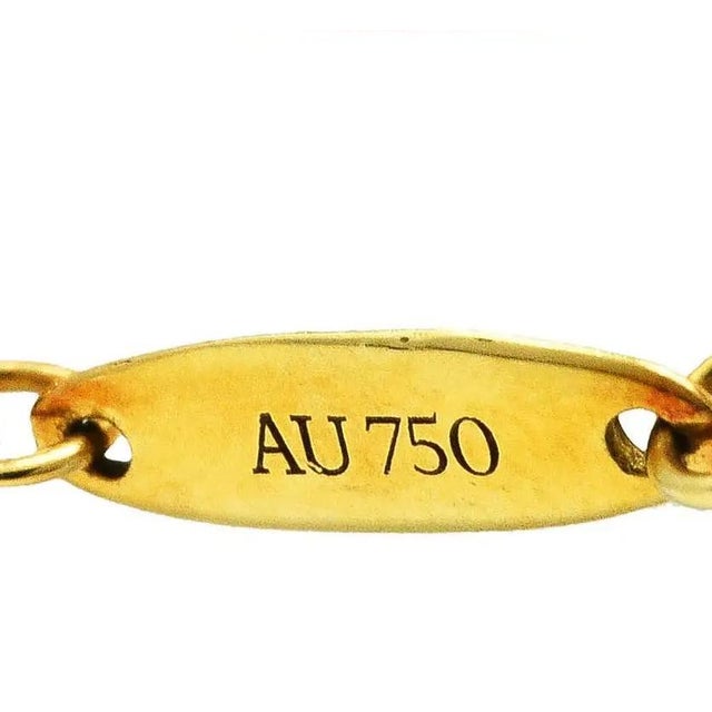 Tiffany & Co. Elsa Peretti 18k Gold Necklace With Green Nephrite Pendant For Sale In New York - Image 6 of 8