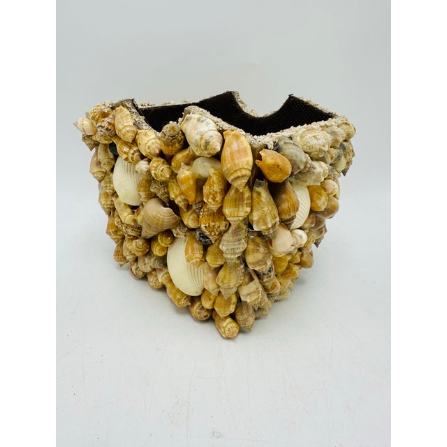 1960s Vintage Shell Art Planter For Sale - Image 5 of 5