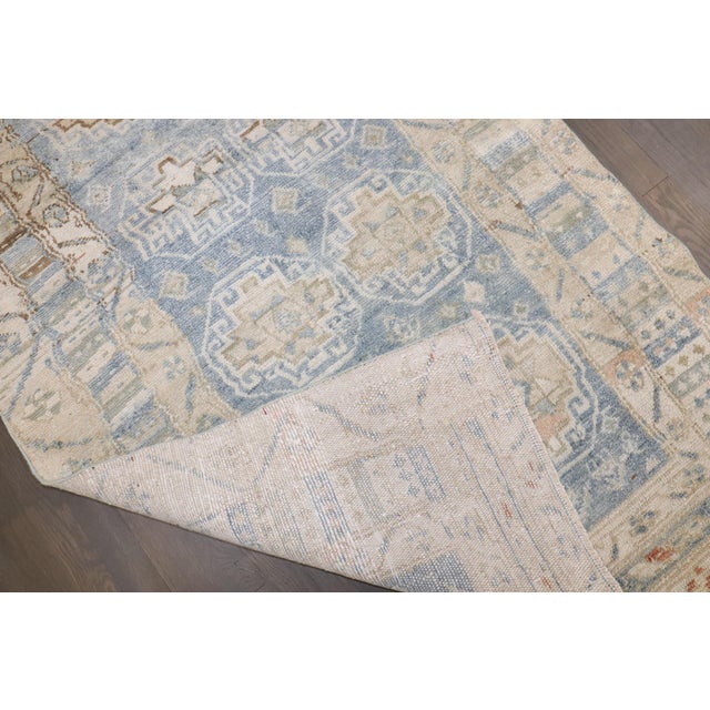 Textile Antique Zabihi Collection Light Blue Persian Malayer Runner - 3'3" x 9' For Sale - Image 7 of 9