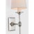 Traditional Chapman & Myers for Visual Comfort Signature Classic 19" Tail Sconce in Polished Nickel with Linen Shades For Sale - Image 3 of 8
