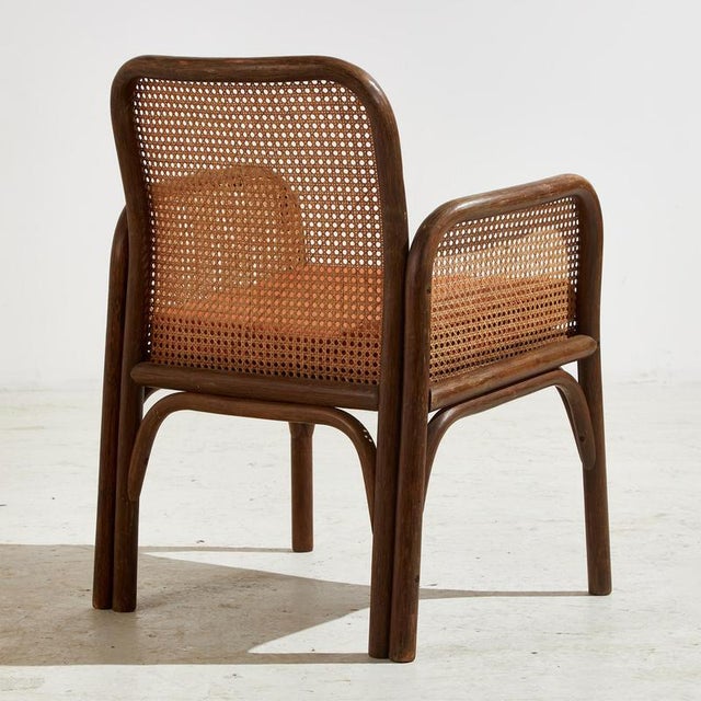 Rustic Vintage Armchair in Bamboo and Rattan, 1970s For Sale - Image 3 of 18