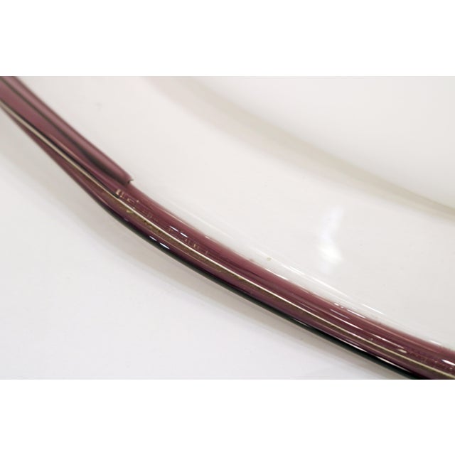 Modern Pair of Murano glass dishes as centrepieces, Italy Late 20th century For Sale - Image 3 of 7